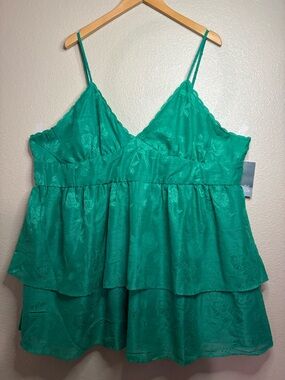 Target Green Tiered Mini Dress
